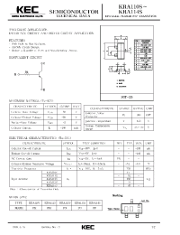 Datasheet KRA110 manufacturer KEC